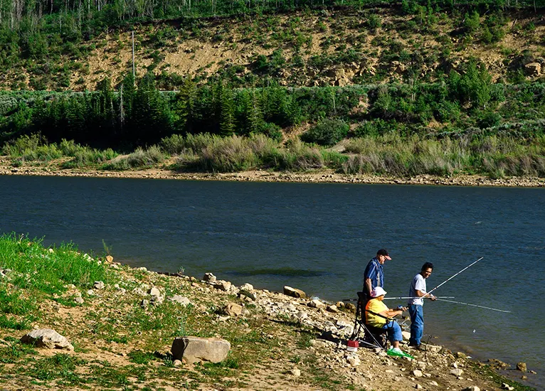 Fishing at Scofield Reservoir
